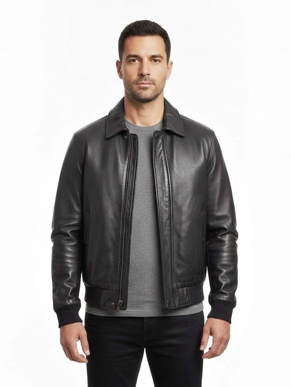 Eddie Bauer Men's Leather Jacket Size Large